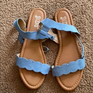 Blue sandals